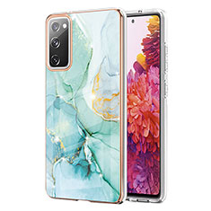 Samsung Galaxy S20 Lite 5G用シリコンケース ソフトタッチラバー バタフライ パターン カバー Y05B サムスン グリーン