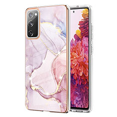 Samsung Galaxy S20 Lite 5G用シリコンケース ソフトタッチラバー バタフライ パターン カバー Y05B サムスン ピンク