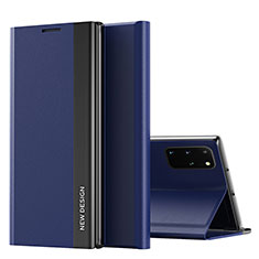 Samsung Galaxy S20 Plus 5G用手帳型 レザーケース スタンド カバー QH1 サムスン ネイビー