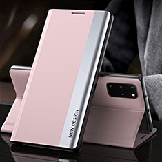Samsung Galaxy S20 Plus用手帳型 レザーケース スタンド カバー QH2 サムスン ピンク