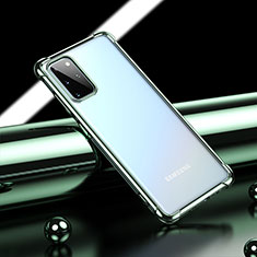 Samsung Galaxy S20 Plus用極薄ソフトケース シリコンケース 耐衝撃 全面保護 クリア透明 H03 サムスン グリーン