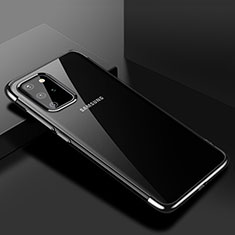 Samsung Galaxy S20 Plus用極薄ソフトケース シリコンケース 耐衝撃 全面保護 クリア透明 S01 サムスン ブラック