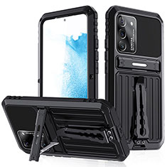 Samsung Galaxy S21 FE 5G用ハイブリットバンパーケース スタンド プラスチック 兼シリコーン カバー A02 サムスン ブラック