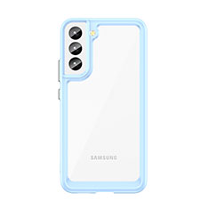 Samsung Galaxy S21 FE 5G用ハイブリットバンパーケース クリア透明 プラスチック カバー M03 サムスン ネイビー