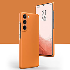 Samsung Galaxy S21 FE 5G用ケース 高級感 手触り良いレザー柄 C04 サムスン オレンジ