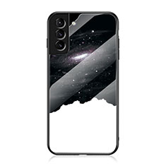 Samsung Galaxy S21 FE 5G用ハイブリットバンパーケース プラスチック 星空 鏡面 カバー サムスン ホワイト