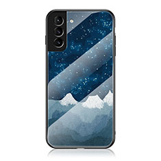 Samsung Galaxy S21 FE 5G用ハイブリットバンパーケース プラスチック 星空 鏡面 カバー サムスン ネイビー