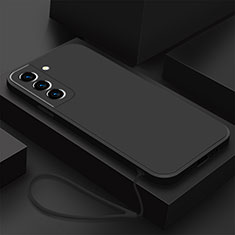 Samsung Galaxy S21 FE 5G用360度 フルカバー極薄ソフトケース シリコンケース 耐衝撃 全面保護 バンパー S02 サムスン ブラック