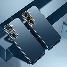 Samsung Galaxy S21 FE 5G用ケース 高級感 手触り良い アルミメタル 製の金属製 カバー サムスン ネイビー