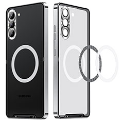 Samsung Galaxy S21 FE 5G用ケース 高級感 手触り良い メタル兼プラスチック バンパー Mag-Safe 磁気 Magnetic LC1 サムスン シルバー