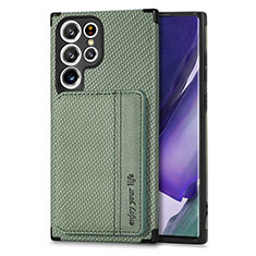 Samsung Galaxy S21 Ultra 5G用極薄ソフトケース シリコンケース 耐衝撃 全面保護 マグネット式 バンパー S04D サムスン グリーン