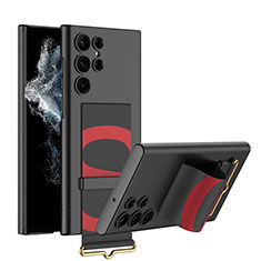 Samsung Galaxy S21 Ultra 5G用ハードケース プラスチック 質感もマット カバー AC1 サムスン レッド・ブラック
