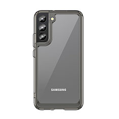 Samsung Galaxy S22 5G用ハイブリットバンパーケース クリア透明 プラスチック カバー M03 サムスン グレー