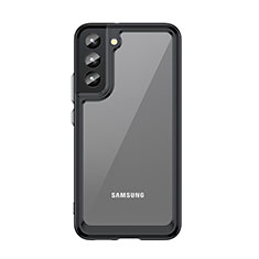 Samsung Galaxy S22 5G用ハイブリットバンパーケース クリア透明 プラスチック カバー M03 サムスン ブラック