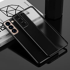 Samsung Galaxy S22 5G用極薄ソフトケース シリコンケース 耐衝撃 全面保護 クリア透明 H04 サムスン ブラック