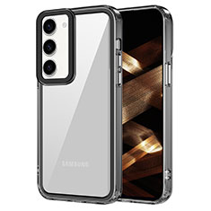 Samsung Galaxy S22 5G用ハイブリットバンパーケース クリア透明 プラスチック カバー AC1 サムスン ブラック