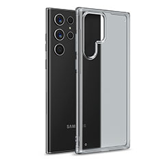 Samsung Galaxy S22 Ultra 5G用ハイブリットバンパーケース クリア透明 プラスチック カバー M02 サムスン クリア