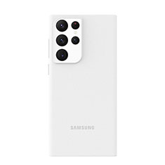 Samsung Galaxy S22 Ultra 5G用極薄ケース クリア透明 プラスチック 質感もマットU01 サムスン ホワイト