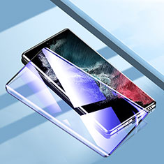 Samsung Galaxy S22 Ultra 5G用強化ガラス フル液晶保護フィルム アンチグレア ブルーライト サムスン ブラック