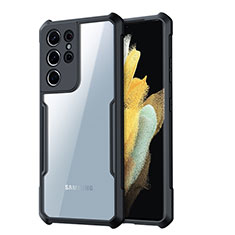 Samsung Galaxy S23 Ultra 5G用極薄ソフトケース シリコンケース 耐衝撃 全面保護 クリア透明 T05 サムスン ブラック