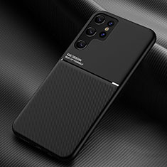 Samsung Galaxy S23 Ultra 5G用極薄ソフトケース シリコンケース 耐衝撃 全面保護 マグネット式 バンパー サムスン ブラック