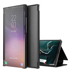 Samsung Galaxy S23 Ultra 5G用手帳型 レザーケース スタンド カバー ZL1 サムスン ブラック