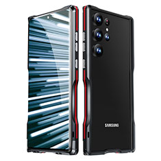 Samsung Galaxy S23 Ultra 5G用ケース 高級感 手触り良い アルミメタル 製の金属製 バンパー カバー LK1 サムスン レッド・ブラック