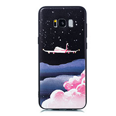 Samsung Galaxy S8用シリコンケース ソフトタッチラバー バタフライ パターン カバー S01 サムスン マルチカラー