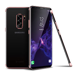 Samsung Galaxy S9 Plus用極薄ソフトケース シリコンケース 耐衝撃 全面保護 クリア透明 H01 サムスン ローズゴールド