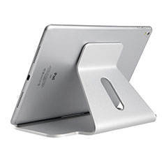 Samsung Galaxy Tab S6 Lite 10.4 SM-P610用スタンドタイプのタブレット クリップ式 フレキシブル仕様 K21 サムスン シルバー