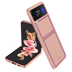 Samsung Galaxy Z Flip3 5G用ハードケース プラスチック 質感もマット カバー P05 サムスン ピンク