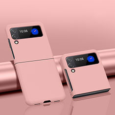 Samsung Galaxy Z Flip3 5G用ハードケース プラスチック 質感もマット カバー L01 サムスン ローズゴールド