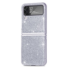 Samsung Galaxy Z Flip4 5G用ハードケース プラスチック 質感もマット カバー L02 サムスン シルバー