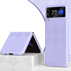 Samsung Galaxy Z Flip4 5G用ハードケース プラスチック 質感もマット カバー H04 サムスン パープル