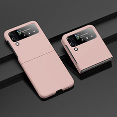 Samsung Galaxy Z Flip4 5G用ハードケース プラスチック 質感もマット カバー H07 サムスン ピンク