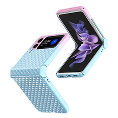 Samsung Galaxy Z Flip4 5G用ハードケース プラスチック 質感もマット カバー T03 サムスン ネイビー