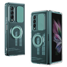 Samsung Galaxy Z Fold3 5G用360度 フルカバー極薄ソフトケース シリコンケース 耐衝撃 全面保護 バンパー MJ2 サムスン ライトグリーン