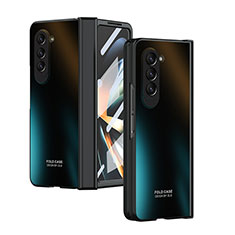 Samsung Galaxy Z Fold5 5G用ハードケース プラスチック 質感もマット 前面と背面 360度 フルカバー Z04L サムスン ブラック