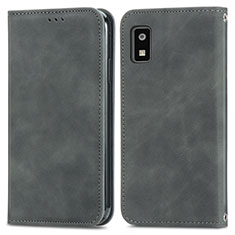 Sharp Aquos wish2用手帳型 レザーケース スタンド カバー S04D Sharp グレー