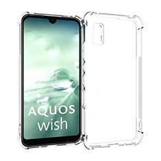 Sharp Aquos wish2用極薄ソフトケース シリコンケース 耐衝撃 全面保護 クリア透明 カバー Sharp クリア