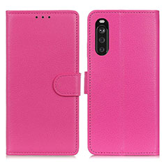 Sony Xperia 10 III Lite用手帳型 レザーケース スタンド カバー A03D ソニー ローズレッド