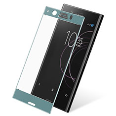 Sony Xperia XZ1 Compact用強化ガラス フル液晶保護フィルム ソニー ネイビー