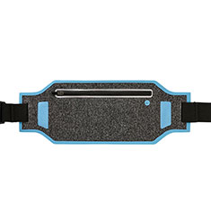 Sony Xperia Ace用ベルトポーチ カバーランニング スポーツケース ユニバーサル L08 ブルー