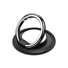 Apple iPhone 5S用スタンドタイプのスマートフォン ホルダー マグネット式 ユニバーサル バンカーリング 指輪型 H10 ブラック