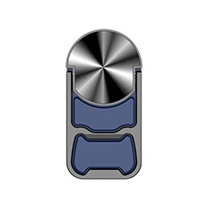 スタンドタイプのスマートフォン ホルダー マグネット式 ユニバーサル バンカーリング 指輪型 H21 ネイビー