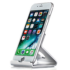 Apple iPhone 5S用スタンドタイプのスマートフォン ホルダー ユニバーサル T12 シルバー