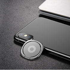 Samsung Galaxy S20 Plus用スタンドタイプのスマートフォン ホルダー マグネット式 ユニバーサル バンカーリング 指輪型 Z02 シルバー