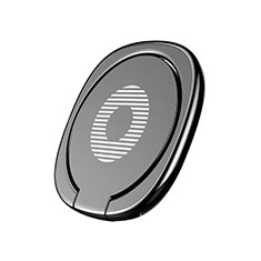 Accessoires Telephone Mini Haut Parleur用スタンドタイプのスマートフォン ホルダー マグネット式 ユニバーサル バンカーリング 指輪型 Z02 ブラック
