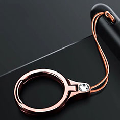 Samsung Galaxy Note 4用スタンドタイプのスマートフォン ホルダー ユニバーサル バンカーリング 指輪型 Z03 ローズゴールド