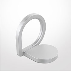 Apple iPhone 5S用スタンドタイプのスマートフォン ホルダー マグネット式 ユニバーサル バンカーリング 指輪型 Z08 シルバー